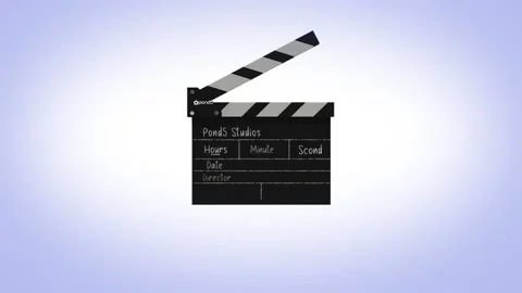 Clapboard with play button Royalty Free Vector Image