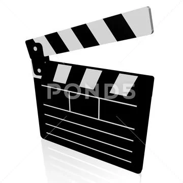 Clapperboard, movies concept Stock Illustration