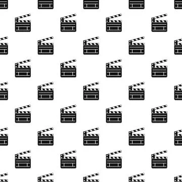 Clapperboard pattern, simple style 스톡 일러스트