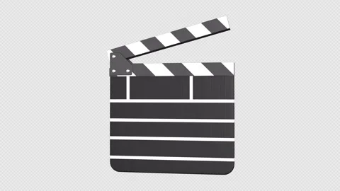 Clapperboard Rotating on a Transparent Background. Seamless Loop. Film Slate. 4K Stock Footage 290109893