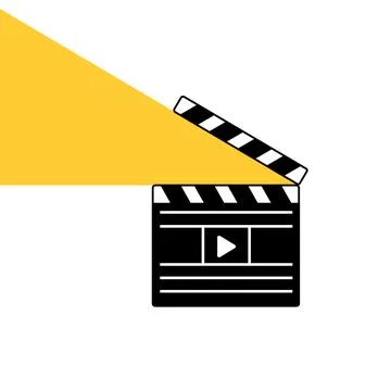 Clapperboard simple flat vector illustration Stock-Illustration