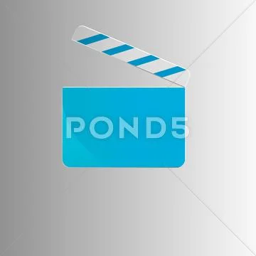 Clapperboard. Single Icon Stock Illustration