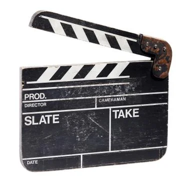 Clapperboard slate Foto stock