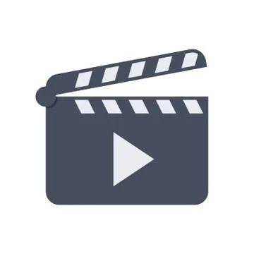 Clapperboard Vector Icon Stock Illustration