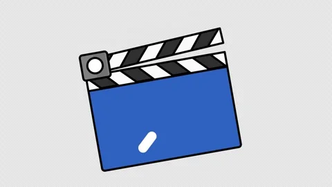 Clapperboard with a wrong checkmark in cartoon animation. Failed film production Stock Footage 304703562