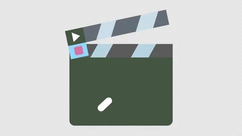 Clapperboard with a wrong checkmark in cartoon animation. Failed film production Stock Footage 304703616