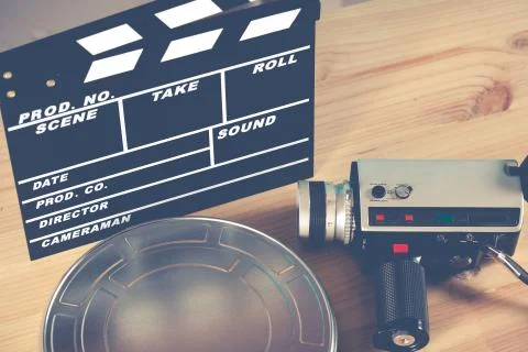 Clapperboard with your camera Stock-Fotos