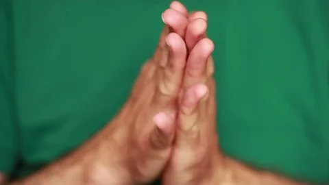 Clapping and rubbing hands Stock Footage 74545408