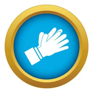 Clapping applauding hands icon blue vector isolated 스톡 일러스트