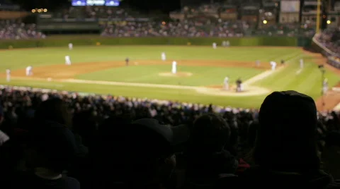 Clapping crowd at baseball game Stock Footage 726219