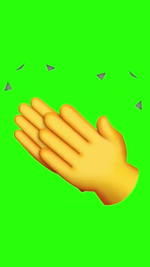 Clapping emoji hand animation on green screen Stock Footage 329406330