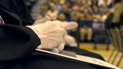 Clapping at a Graduation Ceremony Stock Footage 12605480