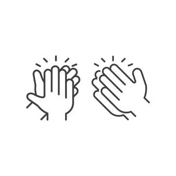 Clapping hand, Applause. Vector icon template Illustrazione stock