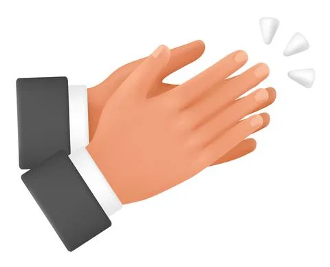 Clapping hands and applauding gesture Stock Illustration