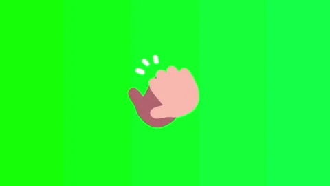 Clapping Hands Applause Animation Green Screen Channel Growth Stock Footage 345639170