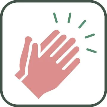 Clapping hands applause gesture icon symbol graphic Stock Illustration