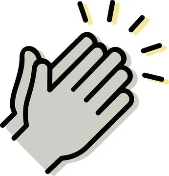 Clapping hands applause greeting sign icon Stock Illustration