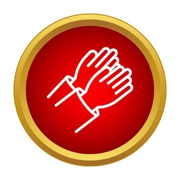 Clapping hands applause icon congratulating success winner Stock Illustration