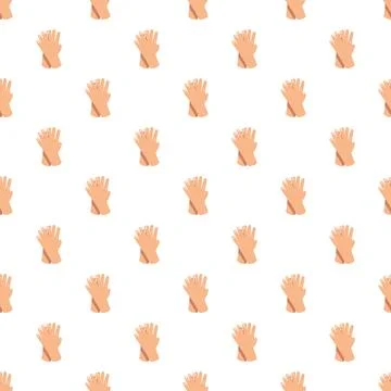 Clapping hands applause pattern seamless background 스톡 일러스트