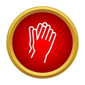 Clapping hands appreciating success and support icon Stock Illustration