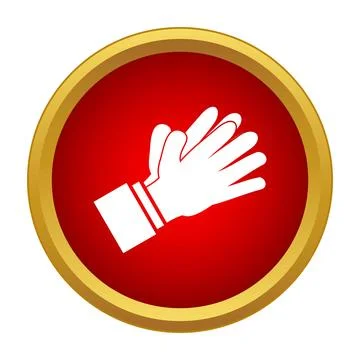 Clapping hands conveying applause praise and success 库存插图