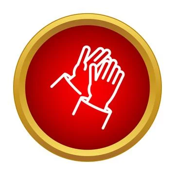Clapping hands demonstrating applause, celebration, and appreciation icon Stock Illustration