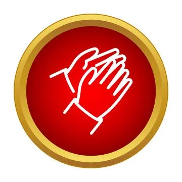 Clapping hands demonstrating applause, praise, and appreciation icon Stock Illustration