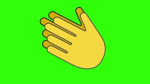 Clapping hands emoji animation Stock Footage 329713330