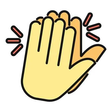 Clapping hands emoji expressing applause and recognition Stock Illustration