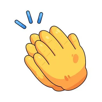 Clapping hands emoji Ilustración de archivo