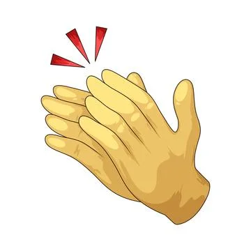 Clapping hands emoji illustration Stock Illustration