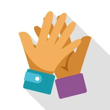 Clapping hands flat design icon illustration Stock Illustration