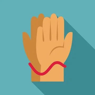 Clapping hands gesture celebrating success flat design Stock Illustration