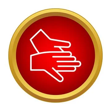 Clapping hands gesture icon symbolizing applause and appreciation Stock Illustration