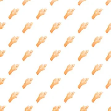 Clapping hands gesture seamless pattern repeating background Stock Illustration