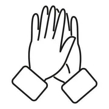 Clapping hands gesture showing applause and appreciation Stock Illustration