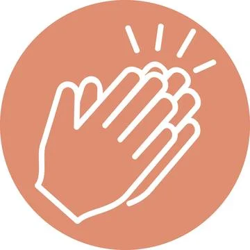 Clapping hands icon graphic symbol Ilustración de archivo