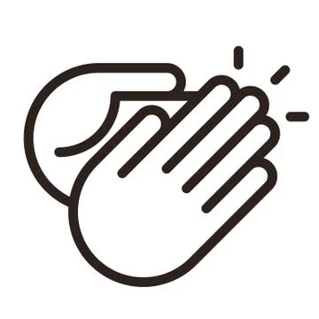Clapping hands icon Illustrazione stock
