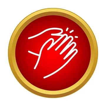 Clapping hands icon showing applause and appreciation Stock Illustration