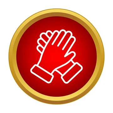 Clapping hands icon showing applause and approval Stock Illustration