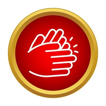 Clapping hands icon showing applause and success Stock Illustration