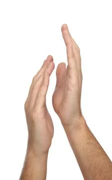 Clapping hands isolated on white Stock Photos