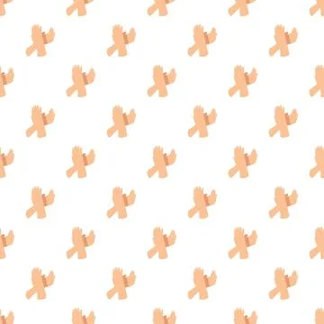 Clapping hands pattern creating applause background Stock Illustration