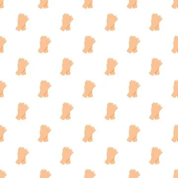 Clapping hands pattern creating seamless applause background Stock Illustration