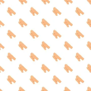 Clapping hands presenting a seamless pattern of applause Stock Illustration
