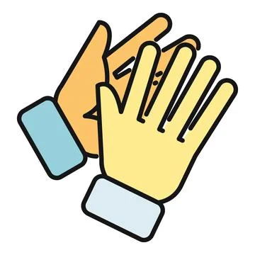Clapping hands representing applause and celebration concept Stock Illustration