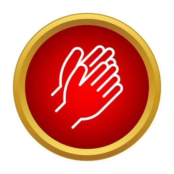 Clapping hands representing applause and appreciation icon Stock Illustration