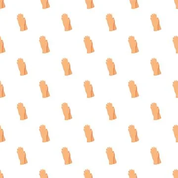 Clapping hands seamless pattern celebrating success and applause Stock Illustration