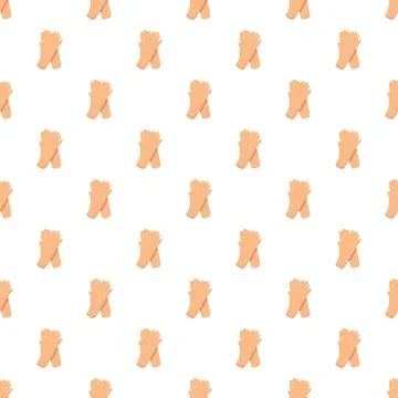Clapping hands seamless pattern congratulations appreciation success Stock Illustration