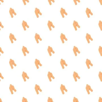 Clapping hands seamless pattern showing appreciation and success concept Stock Illustration